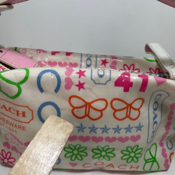 Y2K Coach Bandana Print Daisy Butterfly Mini Shoulder Bag FS8815 - Picture 10 of 12